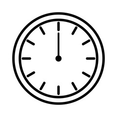 Minimalist Clock Time Icon, 12 O’Clock Icon