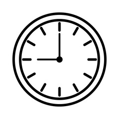 Minimalist Clock Time Icon, 9 O’Clock Icon