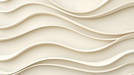Obraz premium Flowing White Waves on a Neutral Background for Elegant Designs