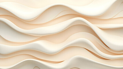 Soft Flowing Waves in Creamy Tones for Elegant Background Design