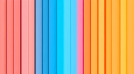Obraz premium Colorful Vertical Stripes of Paper in Pink, Blue, and Orange Tones