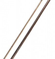 copper industrial pipe isolated on white background