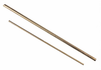 copper industrial pipe isolated on white background