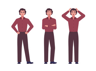 025 - Worker people mini set angry