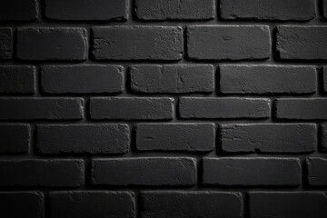 Obraz premium Black shiny distressed brick tiled background with textured finish, perfect for modern design projects