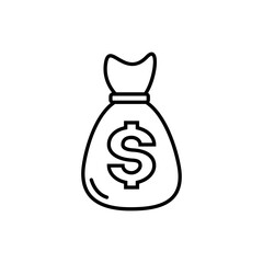 Tax line vector icon. Accounting illustration sign collection. Finance and interest symbol or logo.