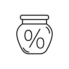 Tax line vector icon. Accounting illustration sign collection. Finance and interest symbol or logo.