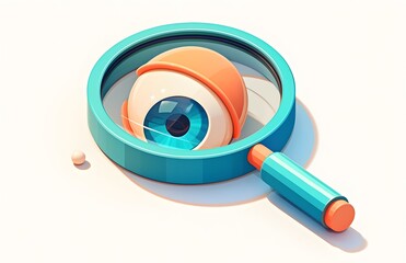 magnifying glass and graph