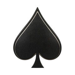 Fototapeta premium Black Spade Symbol in Minimalist Design