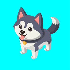 Cute Husky Illustration