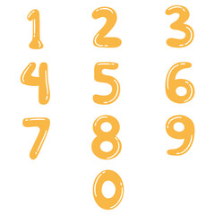 Cartoon Numbers, Playful Numeric Set, Kids Friendly Digits