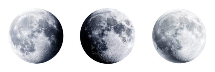 Phases of the Moon: Full, Half, and New Moon Views