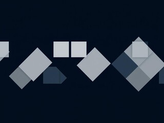 Dark blue and grey abstract background with geometric square shapes, texture, pattern