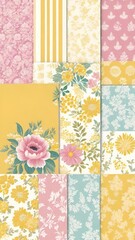 花の優雅さ, ゴールドのグラデーション, 調和のとれた構図, 輝くミモザ, なめらかなテクスチャ, 象徴的な花, 自然の美, 繊細なデザイン, パステルカラー, 洗練されたディテール, フローラルフレーム, 女性の祝祭, 軽やかな雰囲気