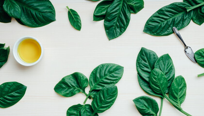 Obraz premium Fresh Basil Ingredients