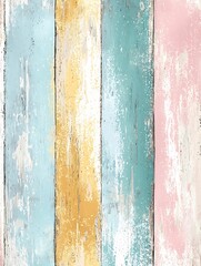 painted wooden planks with a distressed and weathered look.