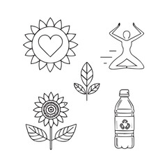 wellness editable line icons