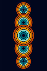 Vintage striped backgrounds, posters, banner samples retro colors 1970s 1900s 70s 80s 90s. Retro vintage style 70s striped background poster lines. Shapes vector design graphic 1980s.