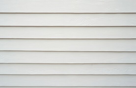 Background of white siding wall as abstract. Home material texture of horizontal vinyl paneling. Clean plastic architecture of exterior house side with weatherboard plank and horizontal pattern.