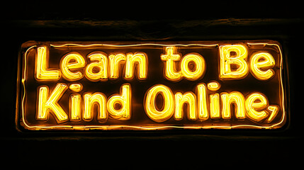 Promote online kindness initiative digital space graphic content warm environment bright viewpoint positive concept