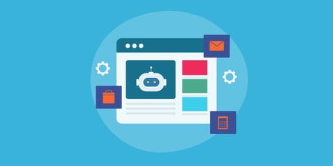 Agentic AI chatbot system conducts complex office job, customer communication and decision-making suggestion analysing pervious data, business technology.