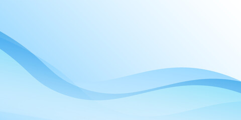 Vector white wavy glowing lines on a blue background. Futuristic digital high-technology abstract modern design