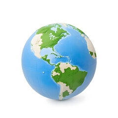 3d Blue planet earth isolated on white background