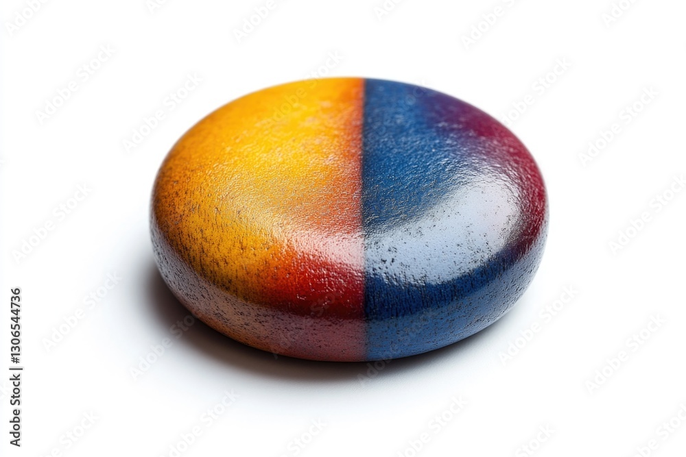 Poster a bright and vibrant object sits on a clean white background
