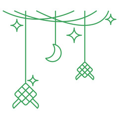 Ketupat Line Decoration