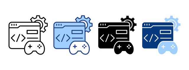 Game Development Simple Icon Vector Illustration Concept