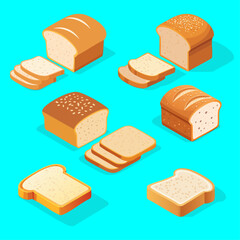 Illustration Set of Breads