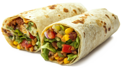  Burrito isolated on a white background