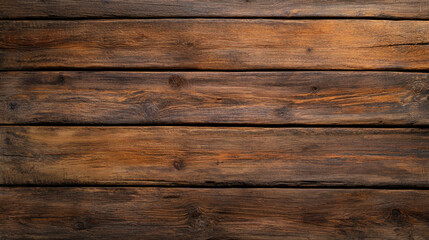 Obraz premium Rustic wooden boards with weathered texture, showcasing natural grain and rich brown tones, perfect for backgrounds or design elements