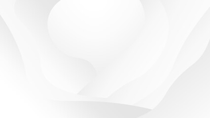 Abstract Layered White Background With Elegant Wavy Composition