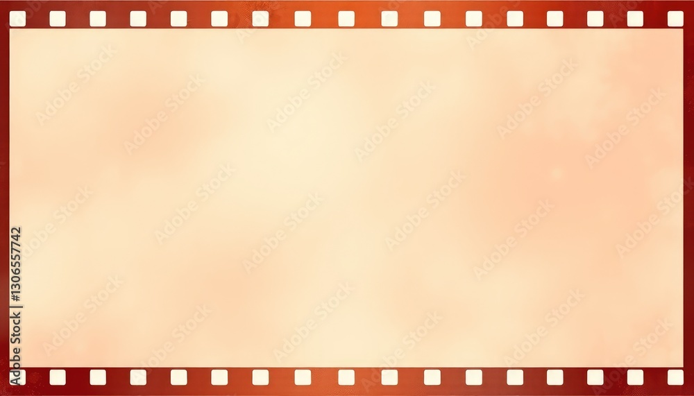 Poster Blank film strip frame with light peach colored backdrop adding images text overlays