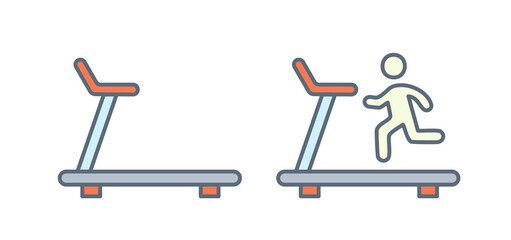 トレッドミル,ランニングマシーン,ウォーキングマシンで走るアイコン,運動,健康,ライフスタイル,ダイエット,健康管理