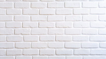 Fototapeta premium White grunge brick wall background with texture, ideal for design projects. clean, minimalist look adds modern touch to any space, enhancing visual appeal