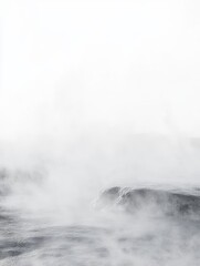 Fototapeta premium Misty Gray Landscape with Subtle Light and Shadow