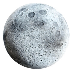 Detailed Lunar Surface of the Full Moon in the Night Sky
