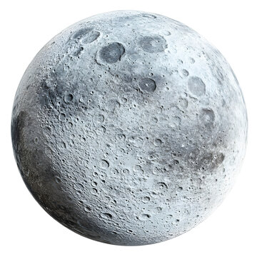 Detailed Lunar Surface of the Full Moon in the Night Sky