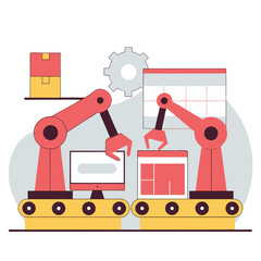 Processing concept illustration visualizing workflow, automation, and efficiency  

