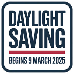 Obraz premium North America USA Daylight Savings 2025