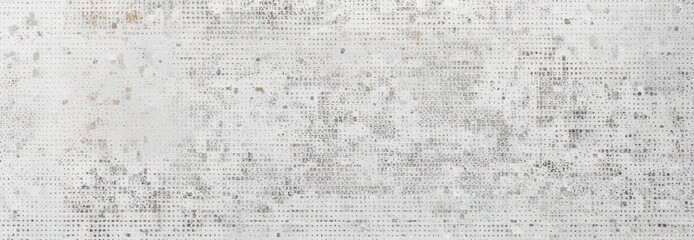 Geometric abstract halftone pattern on white background set in three colors, with a mix of large and small shapes, geometric patterns, shape size variation, repeating pattern