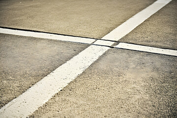 Intersection of Marked Lines on Pavement Surface - Conceptual crossroads