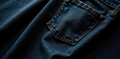 Naklejka premium Dark grey jeans with a smooth finish and minimal creases, fabric, surface