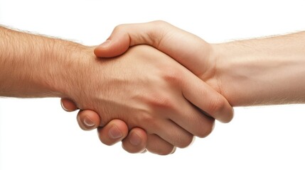A firm handshake symbolizes agreement and cooperation between people