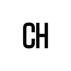 CH monogram logo design letter text name symbol monochrome logotype alphabet character simple logo