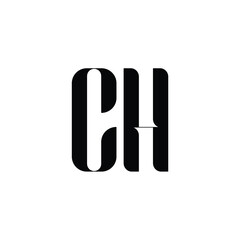 CH monogram logo design letter text name symbol monochrome logotype alphabet character simple logo