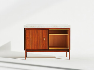 A kitchen cabinet isolated on a white background