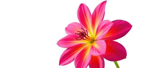 Fototapeta premium A single, vibrant bloom isolated against a pure white backdrop, floral design, art
